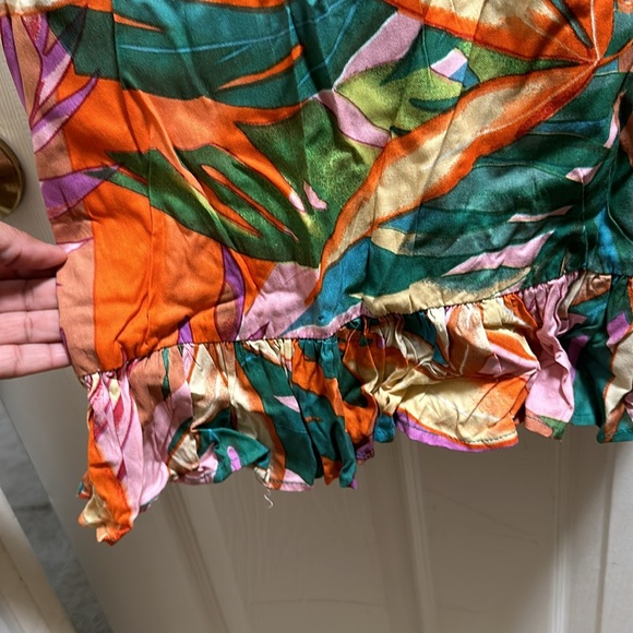 NEW True Destinations Vneck Tropical Print Sun Dress - Picture 3 of 4